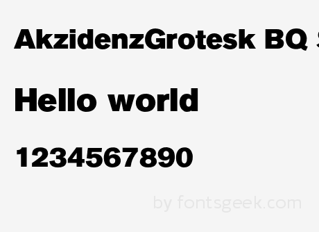 폰트 Akzidenz-Grotesk BQ
